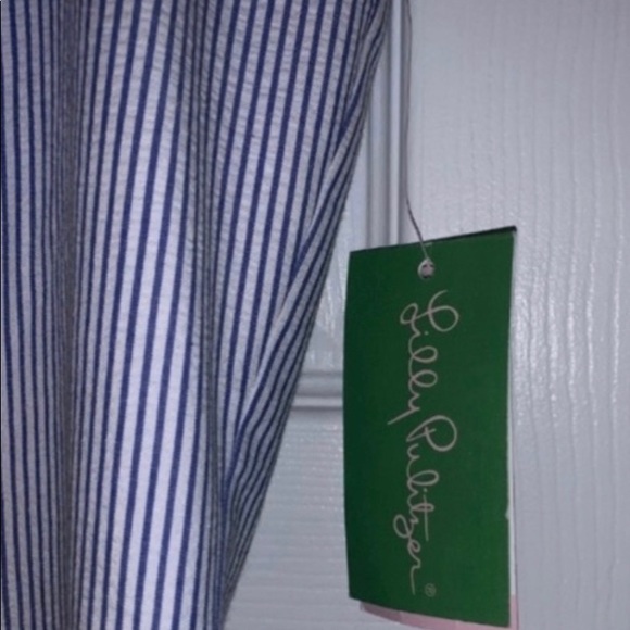 NWT, Lilly Pulitzer Halter Seersucker Dress, Size 8 - Picture 6 of 8